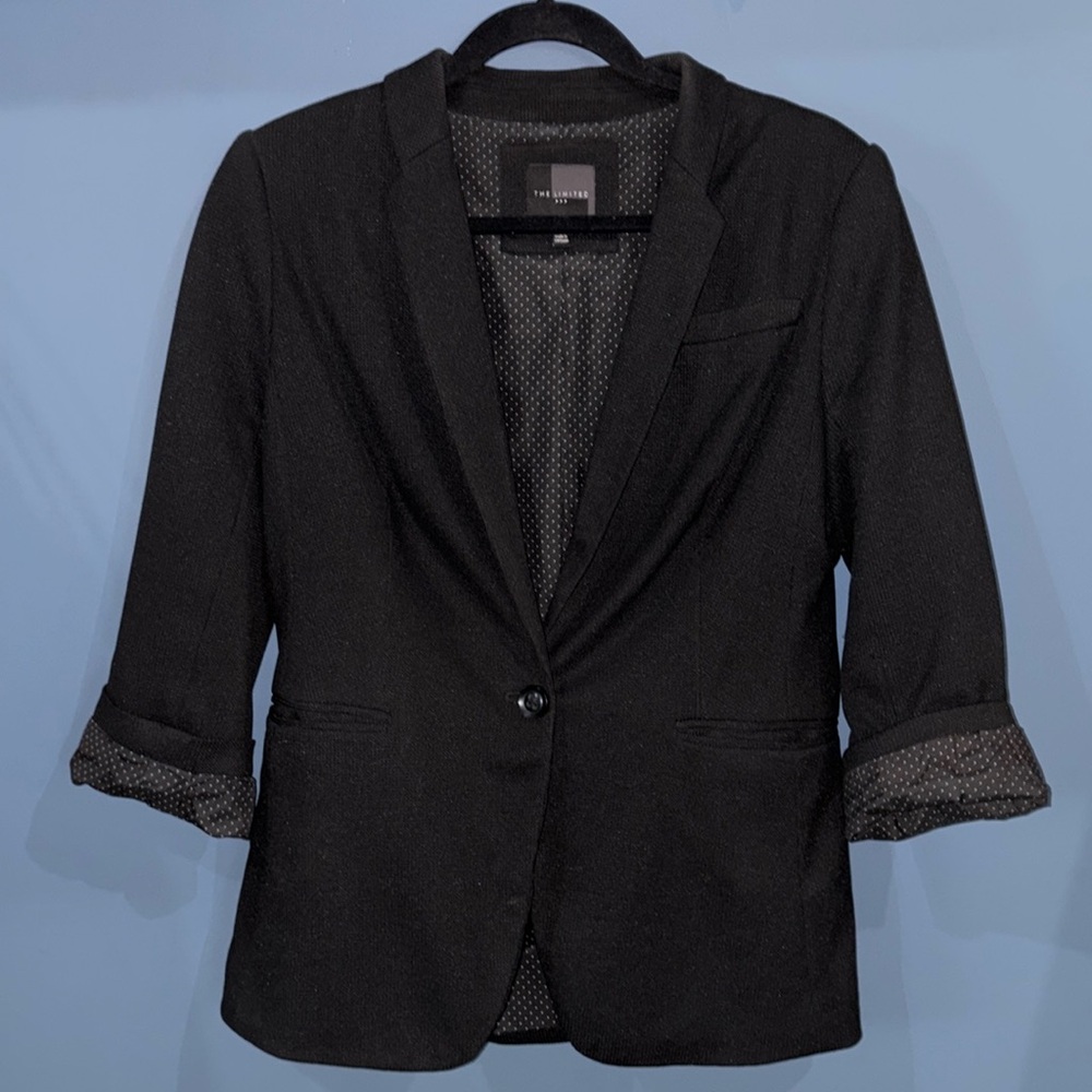 Black blazer with 3/4 sleeves